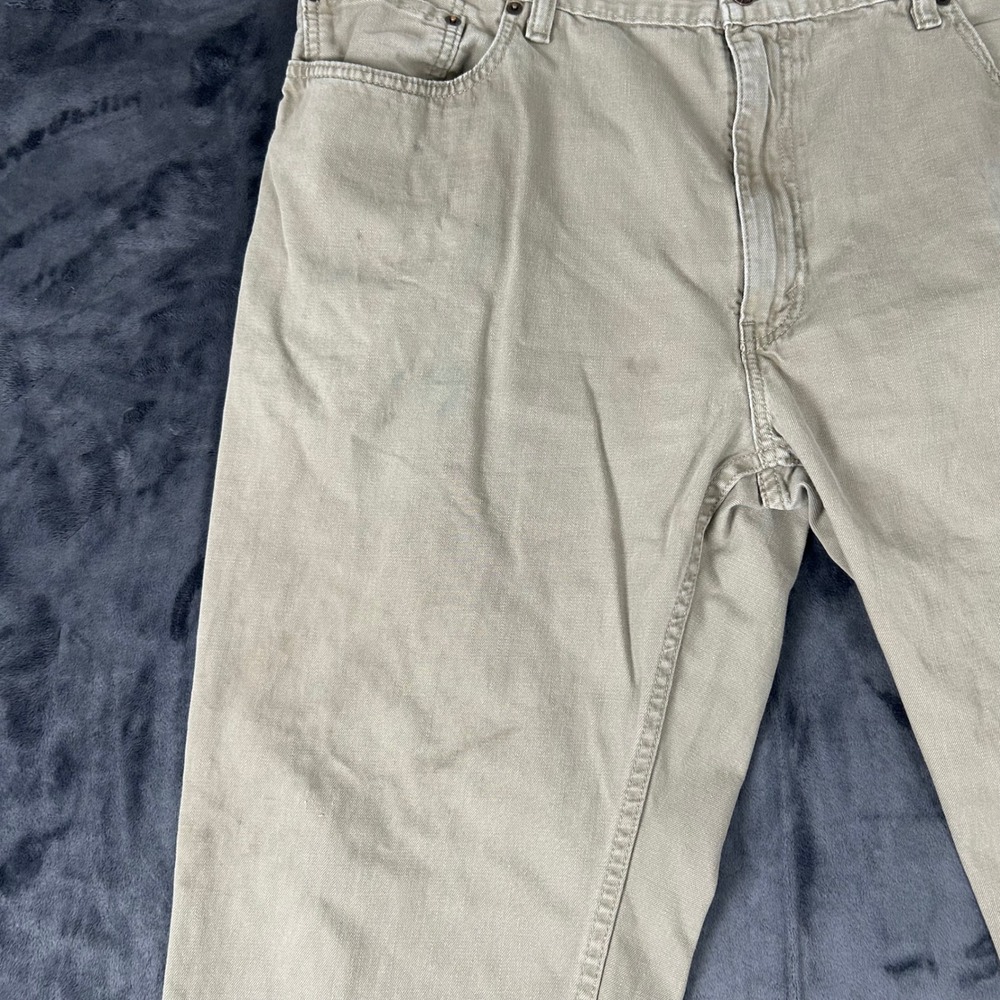 Levi 559 Relaxed Straight Jeans Mens 42x30 Tan Khaki Denim Pants - Picture 3 of 11